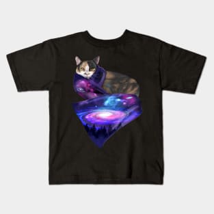 Cosmic Cozy Cat Kids T-Shirt